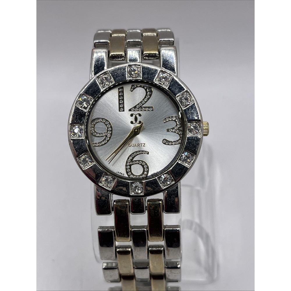Charming Charlie Women's Quartz Watch Two Tone 7.5" Band 35mm Case- New Battery